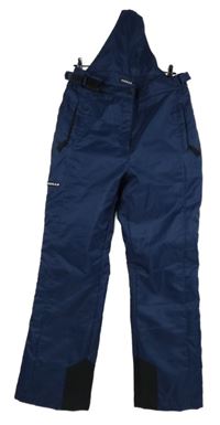 Dámské tmavomodré šusťákové oteplovačky 