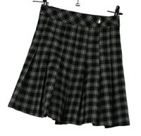 Dámska čierno-biela kockovaná skladaná sukňa H&M vel. 32