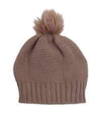 Dámska ružová trblietavá čapica s brmbolcom Janina