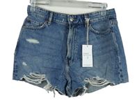 Dámské modré riflové roztřepené kratásy s prošoupáním Next