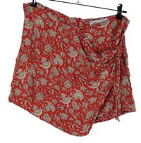 Dámská červená vzorovaná sukně Zara