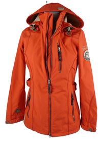 Dámska červená softshellová outdoorová bunda s kapucňou Killtec