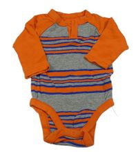 Šedo-oranžovo-modré pruhované body Old Navy