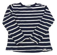Tmavomodro-biela pruhovaná ľahká mikina H&M