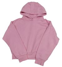 Ružová crop mikina s kapucňou F&F