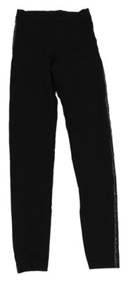 Čierne legíny s proužkem