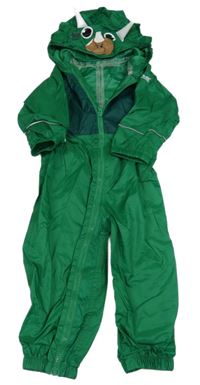 Zelená šusťáková nepromokavá kombinéza s kapucí- dinosaur Regatta