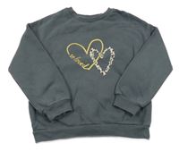 Tmavosivá mikina so srdiečkami George