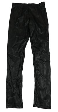 Čierne koženkové legíny H&M