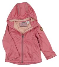 Růžová softshellová bunda s jednorožcem a kapucí Lily & Dan