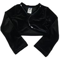 Čierne zamatové bolerko s flitrami C&A