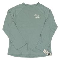 Nové - Modré tričko s nápisom Dunnes