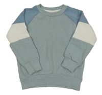 Mintovo-modro-biela mikina Next