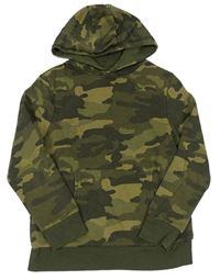 Khaki army mikina s kapucňou M&S