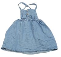 Modré riflové laclové šaty Zara