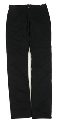 Čierne plátenné skinny nohavice H&M