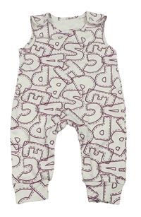 Biele na traké tepláky s písmeny