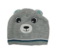 Šedá čepice - medvěd Crane
