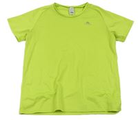 Limetkové funkčné športové tričko s logom Quechua