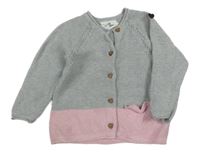 Sivo-ružový prepínaci sveter Topolino