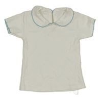 Bílé tričko s límečkem 