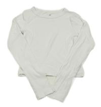 Biele rebrované crop tričko H&M