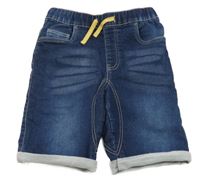 Tmavomodré teplákovo/riflové kraťasy 