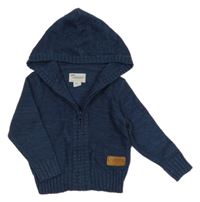 Tmavomodrý prepínaci sveter s kapucňou Cherokee