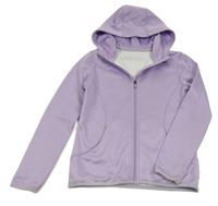 Lila sportovní propínací thermo mikina s kapucí Dunnes