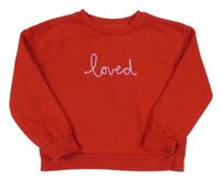 Červená mikina s nápisem George