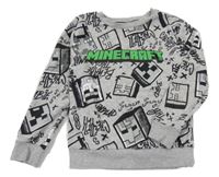 Šedá vzorovaná mikina - Minecraft