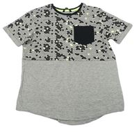 Sivo-čierne vzorované tričko s vreckom George