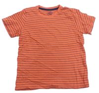 Oranžovo-bílé pruhované tričko Topolino