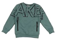 Zelenošedá mikina s nápisom Ted Baker