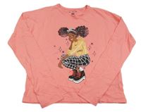 Broskvové triko s holčičkou F&F