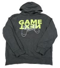 Šedá mikina s ovladačem a kapucí C&A