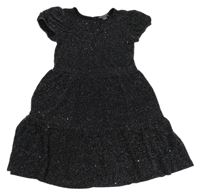 Černo-stříbrné šaty s flitry Primark