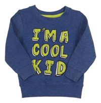 Tmavomodrá mikina s nápisom Rebel