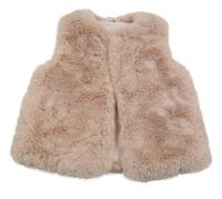 Svetloružová kožušinová podšitá vesta F&F