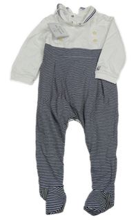 Nové - Černo-bílý pruhovaný overal s límečkem Emile et Rose