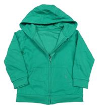 Zelená propínací mikina s kapucí St. Bernard