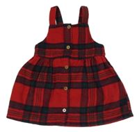 Červeno-farebné kockované vlnené prepínaci šaty F&F