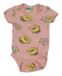 Svetloružové body so Spongebobem