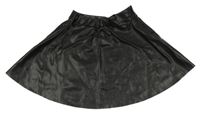 Čierna koženková kolová sukňa H&M