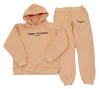 2set - Broskvová mikina s kapucí + tepláky s logem Tommy Hilfiger