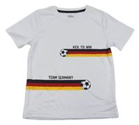 Bílý sportovní fotbalový dres s míči Topolino