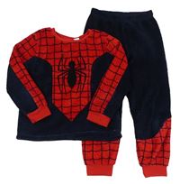 Červeno-tmavomodré plyšové pyžama so Spider-manem PRIMARK