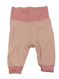 Starorůžovo-smotanové pruhované tepláky lupilu