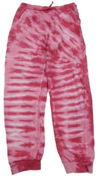 Růžovo-bordé batikované tepláky M&Co