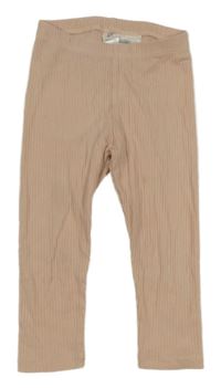 Pudrové rebrované legíny H&M